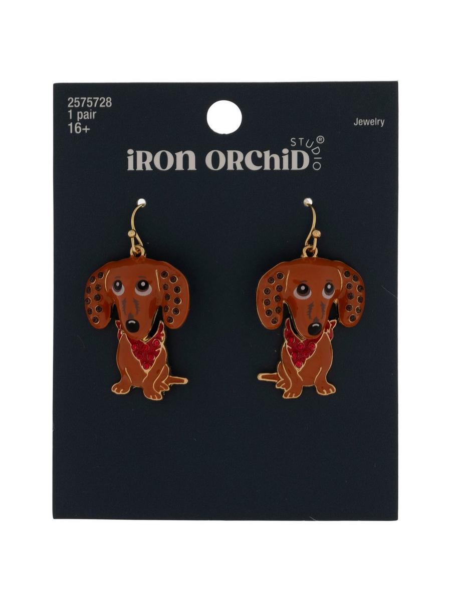 Boucles D'oreilles Chien Teckel 3D En Argent Massif 925 - Dormeuses - Neuf Avec étiquettes