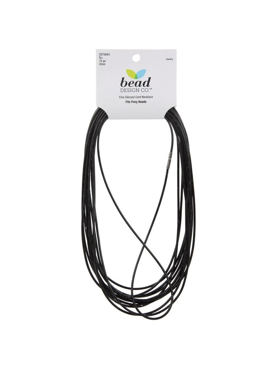 Black Silicone Necklace Cords 17