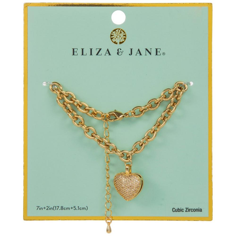Pave Heart Chain Link Bracelet | Hobby Lobby | 2576346