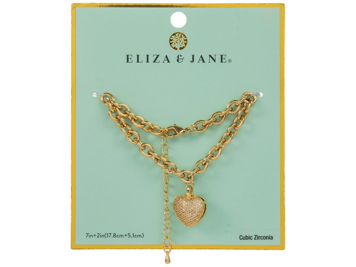 Pave Heart Chain Link Bracelet | Hobby Lobby | 2576346