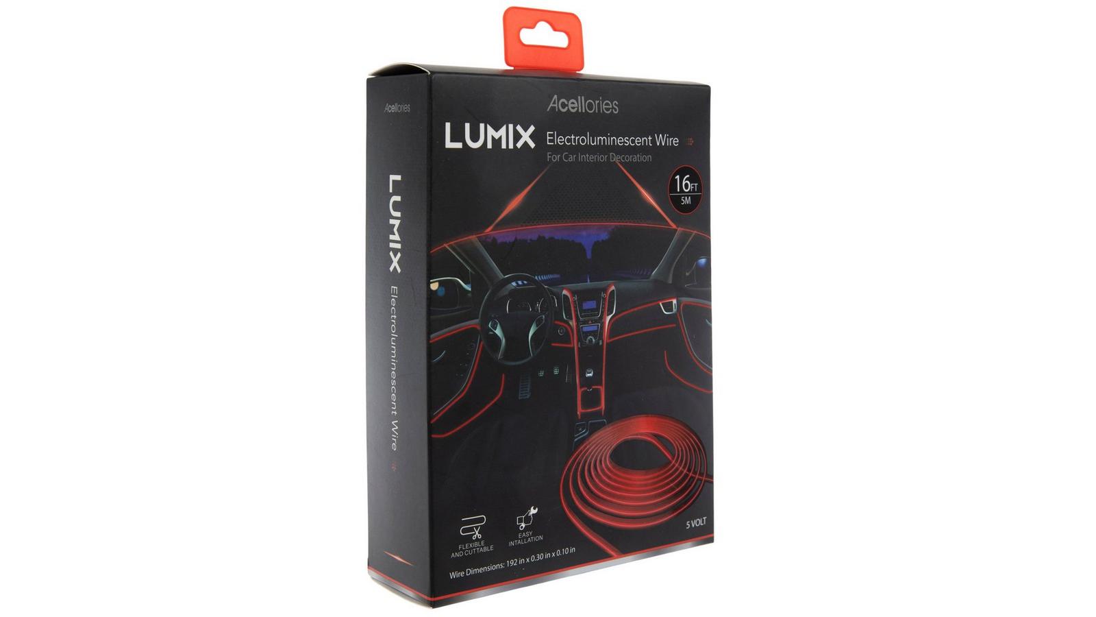 4 Pack 15Ft Glowing Strobing Electroluminescent Wire/El Wire(Blue, Green, Red, White) + 3 Modes Battery Controllers