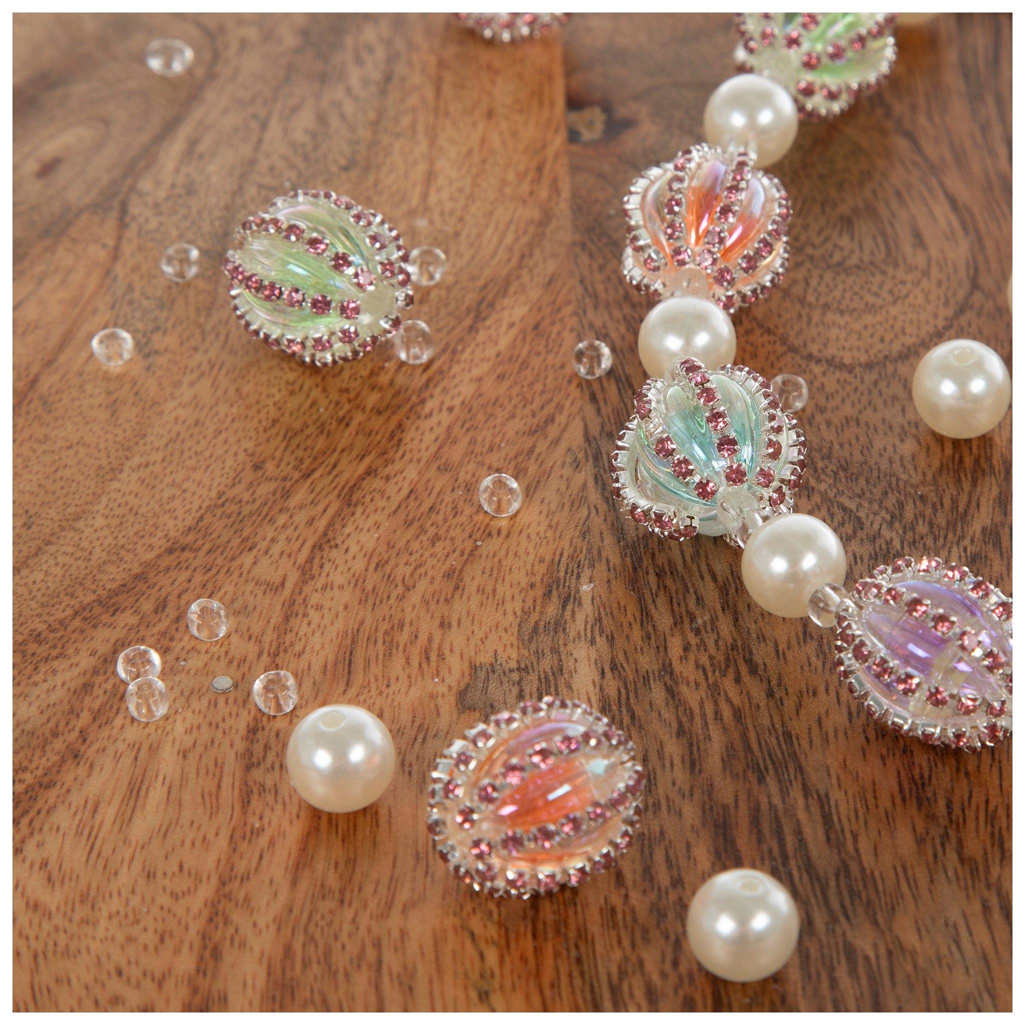 Rhinestone & Glass Pearl Bead Strand view 1