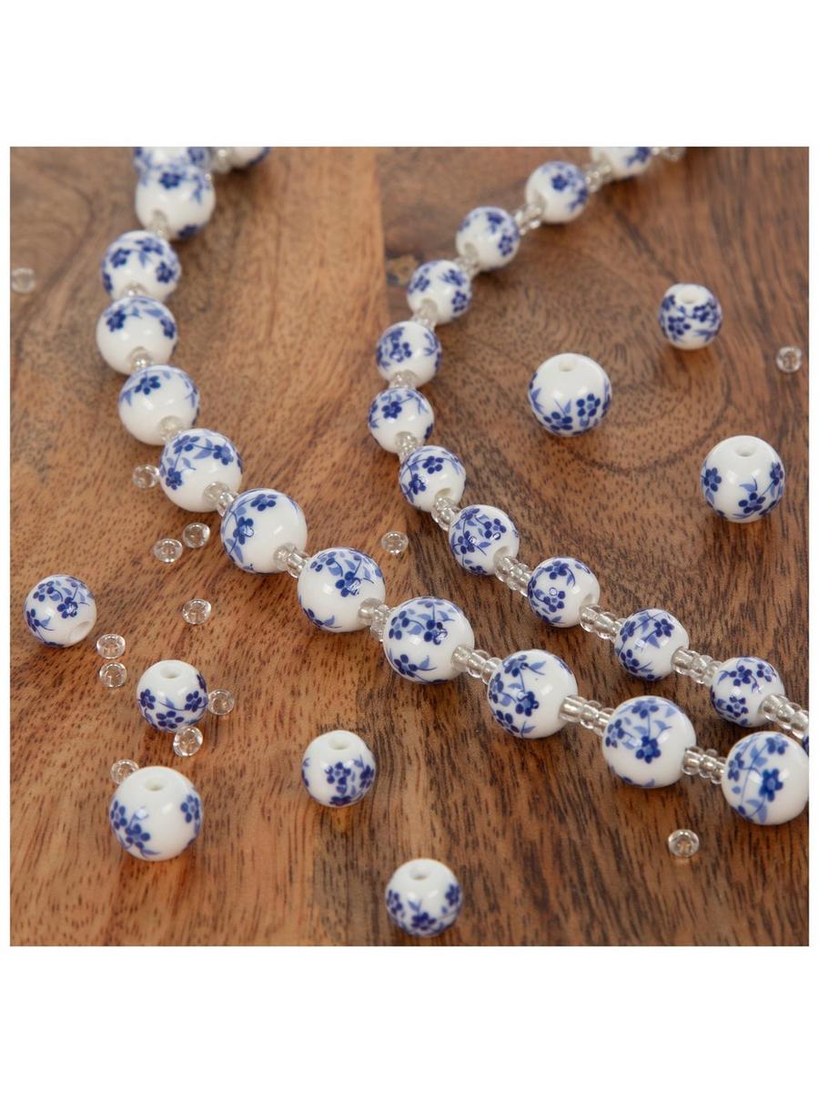 Blue Flowers Ceramic Bead Strand | Hobby Lobby | 2576973