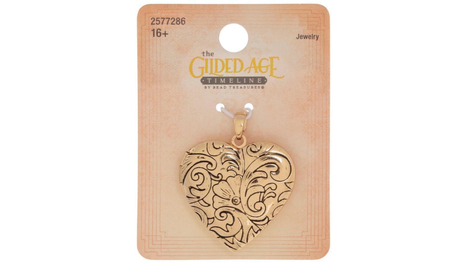 Etched Heart Locket Pendant | Hobby Lobby | 2577286