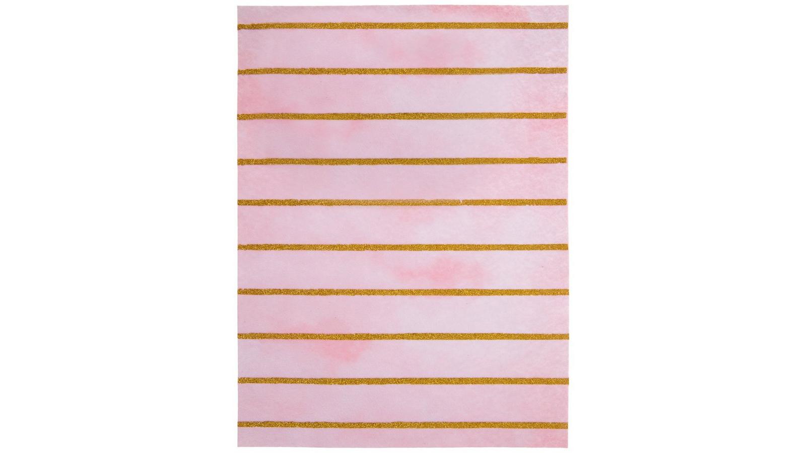 Pink & Gold Glitter Striped Felt Sheet | Hobby Lobby | 2579340