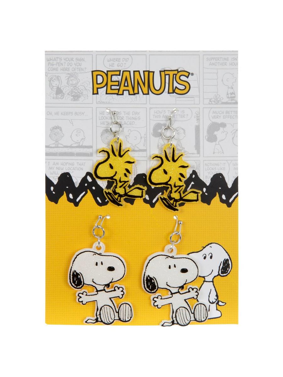 Peanuts Snoopy & Woodstock Glitter Earrings | Hobby Lobby | 2579548