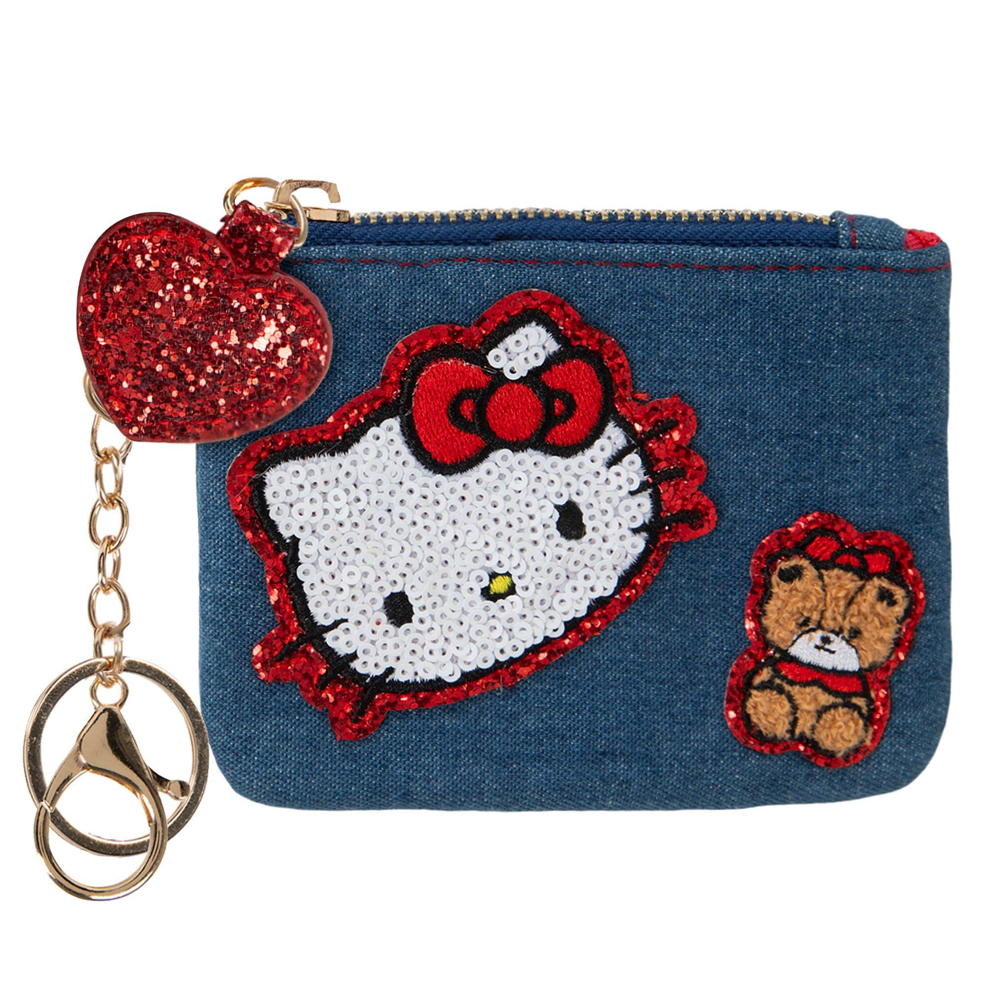 Hello Kitty Patch Denim Wallet Keychain | Hobby Lobby | 2579555
