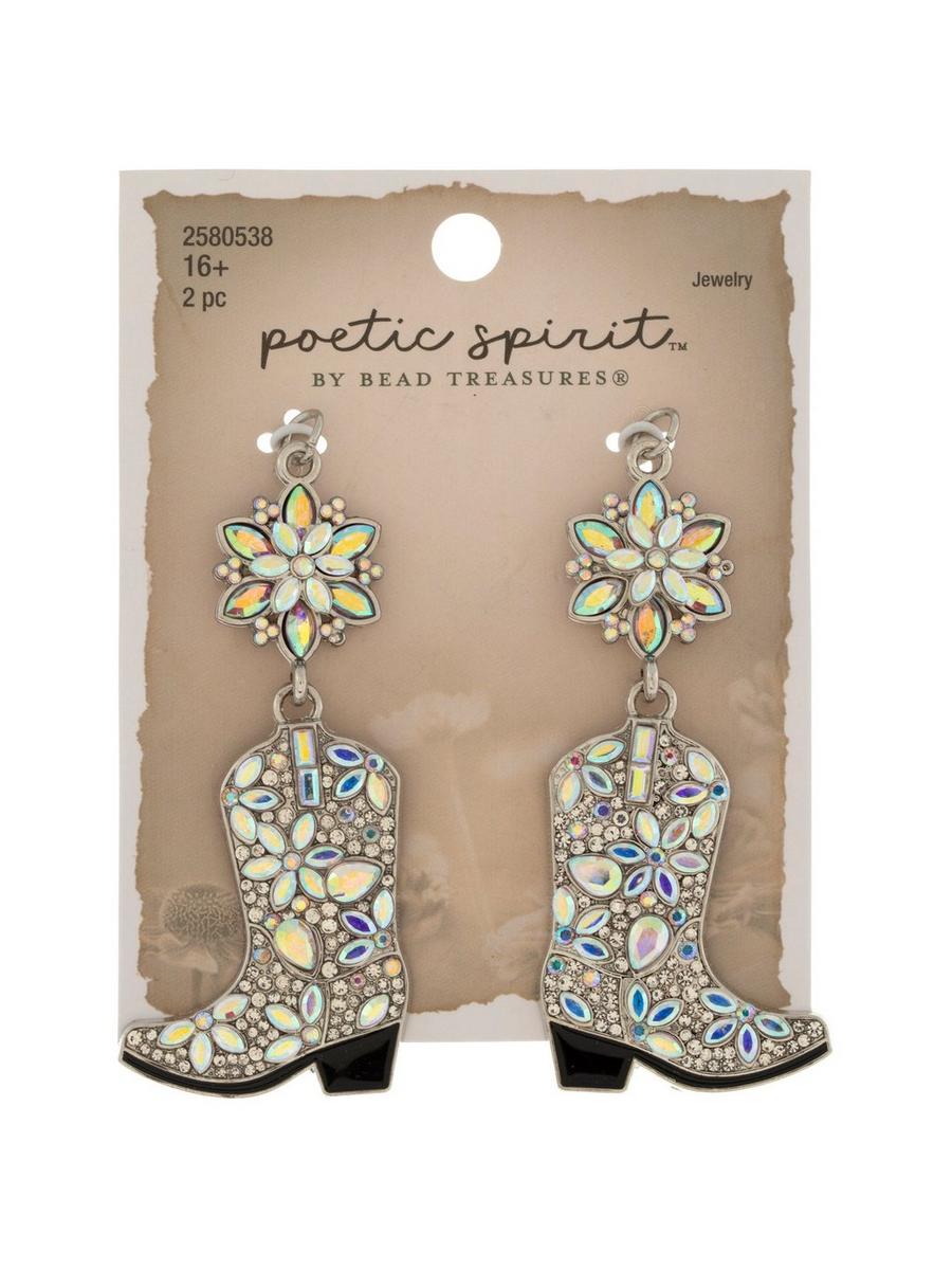 Bottes Cowboy Grises Femme So Simpok - Strass & Broderies - Bout Carré - NEUVES En Boîte - Taille US 6.5 (EU 37)