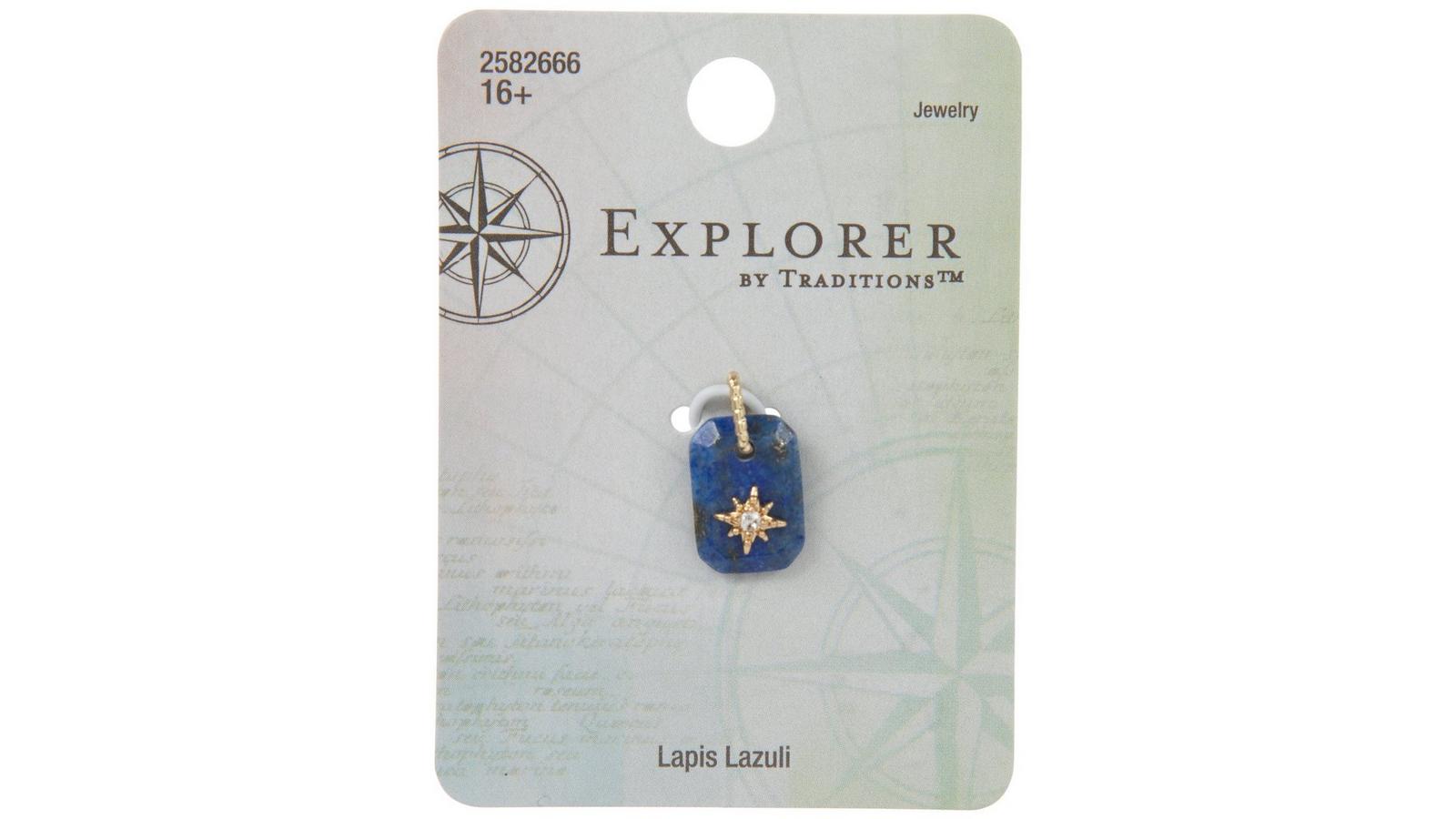 Lapis Lazuli & Rhinestone Star Charm | Hobby Lobby | 2582666