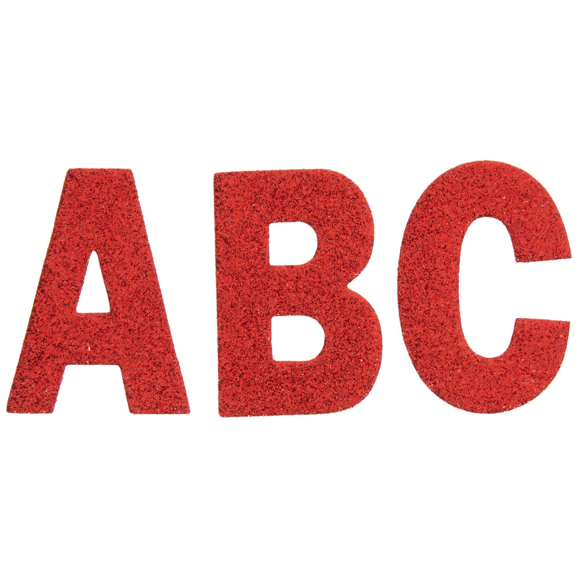 Glitter Alphabet Foam Stickers
