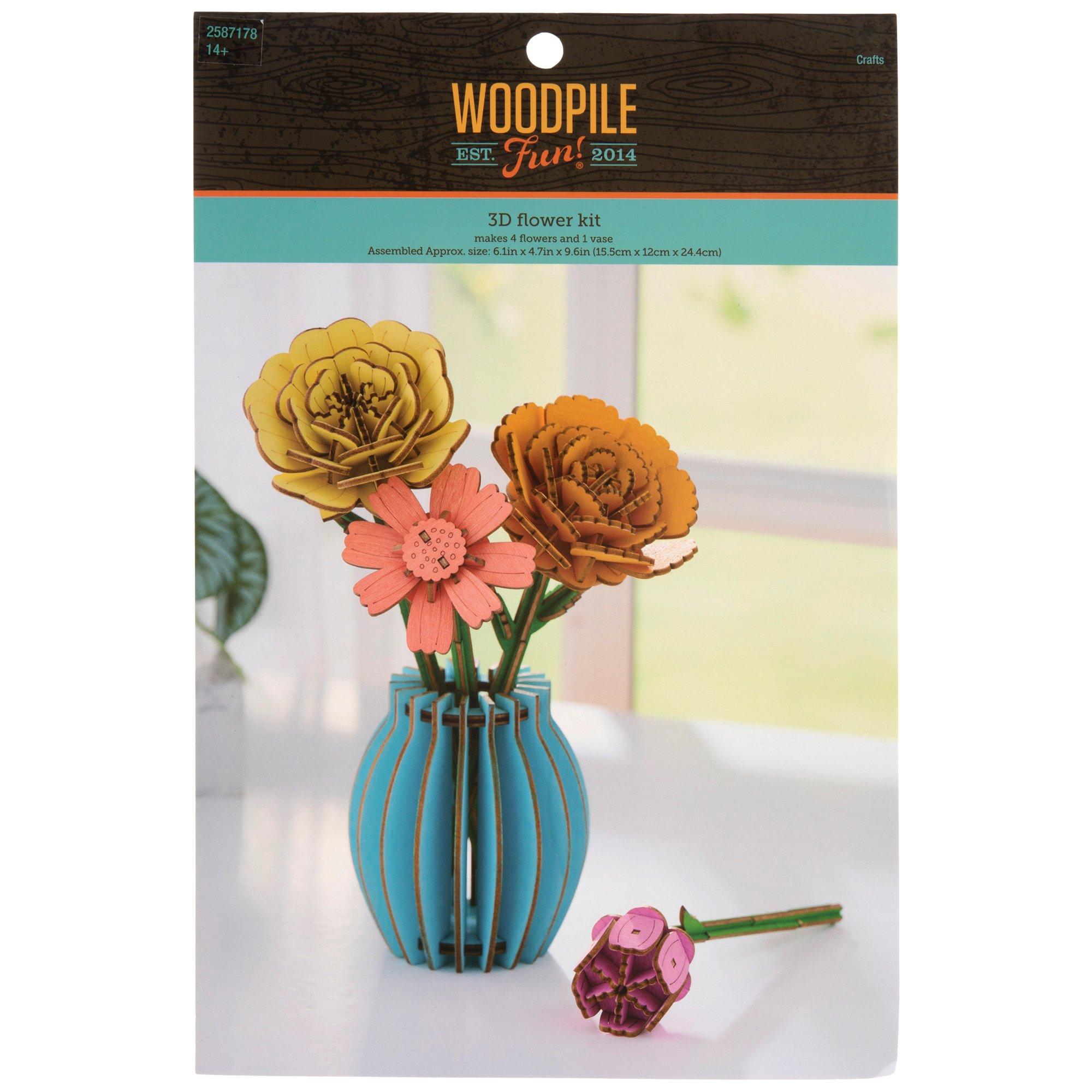 Painted 3D Wood Flower Kit | Hobby Lobby | 2587178
