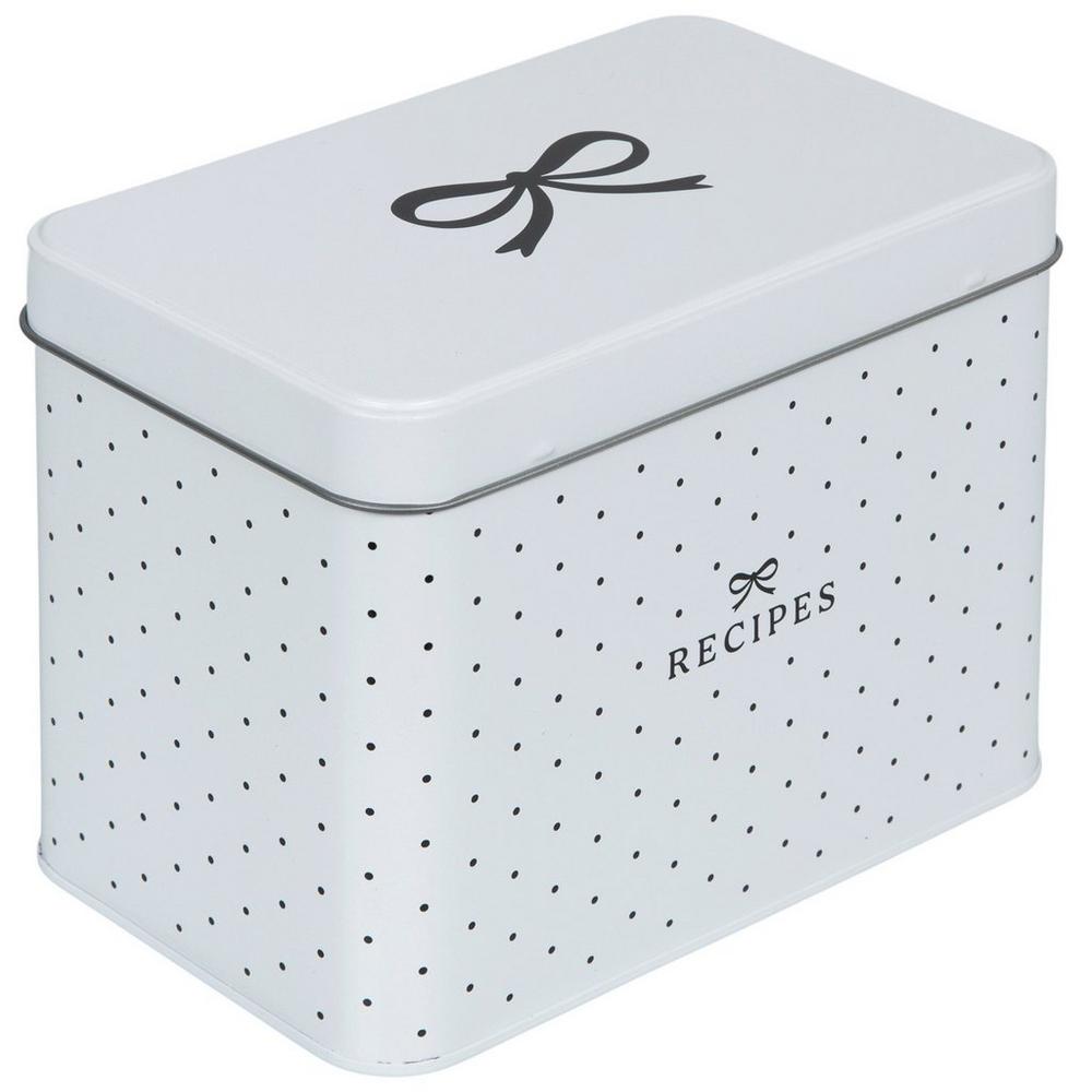 Black & White Bow Recipe Box