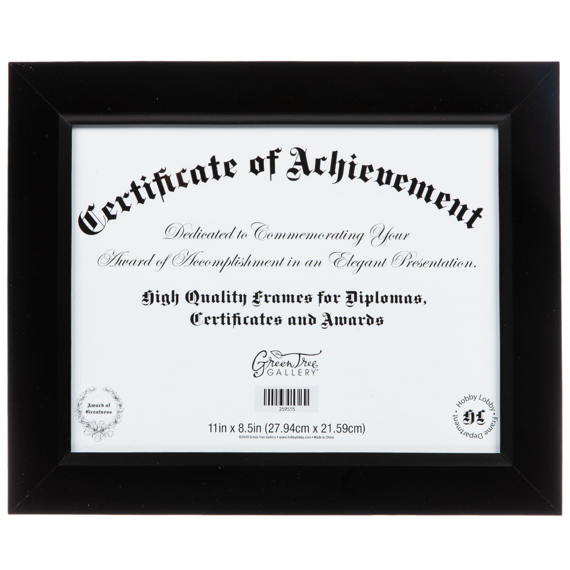 Black Document Frame 8 1/2" x 11" Hobby Lobby 259515