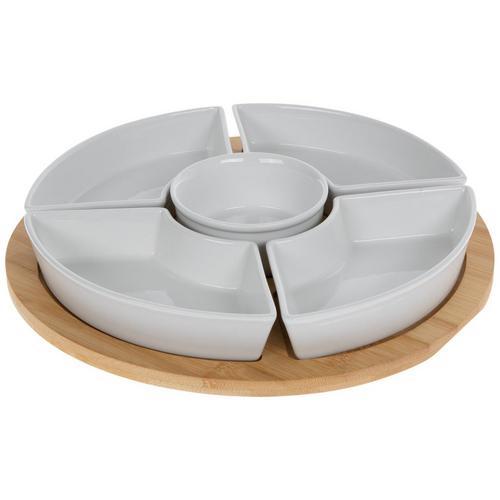 White Sectioned Serving Set