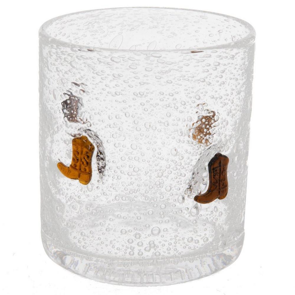 Cowboy Boot Icon Glass