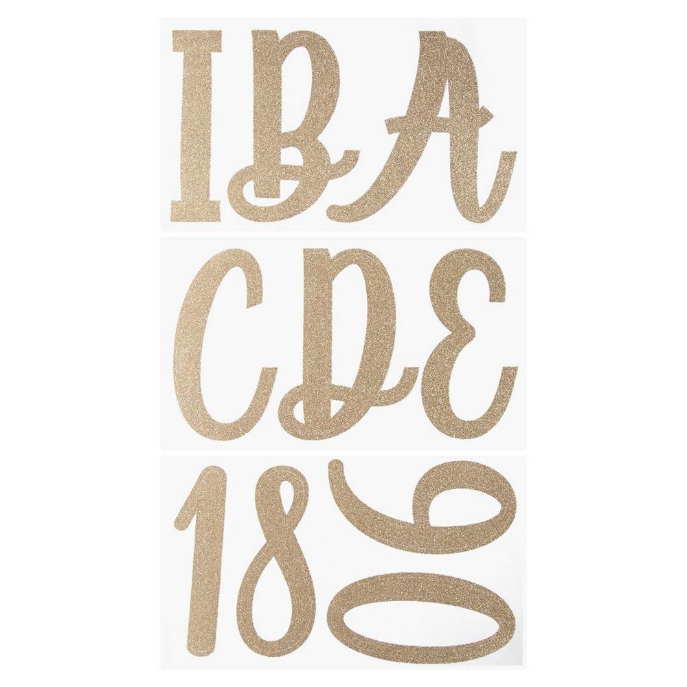 720pcs Gold & Silver Letter Stickers – Glitter Alphabet & Number Stickers For DIY, Scrapbooking, Home Decor