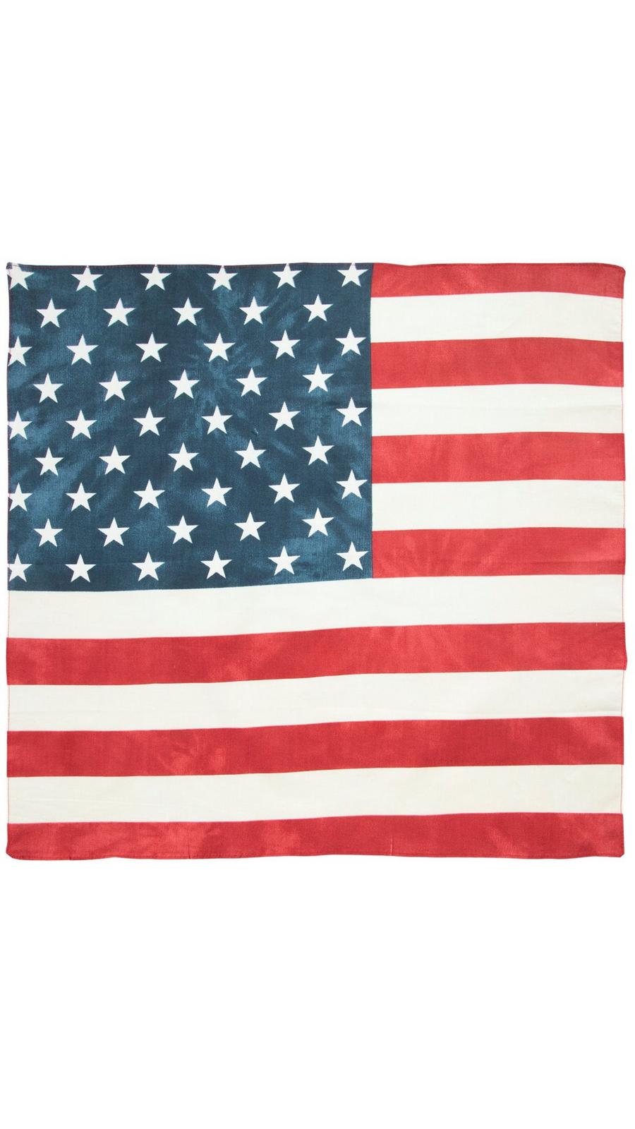 Bandana Américain En Coton - Motif Patriotique Drapeau USA - 100% Coton