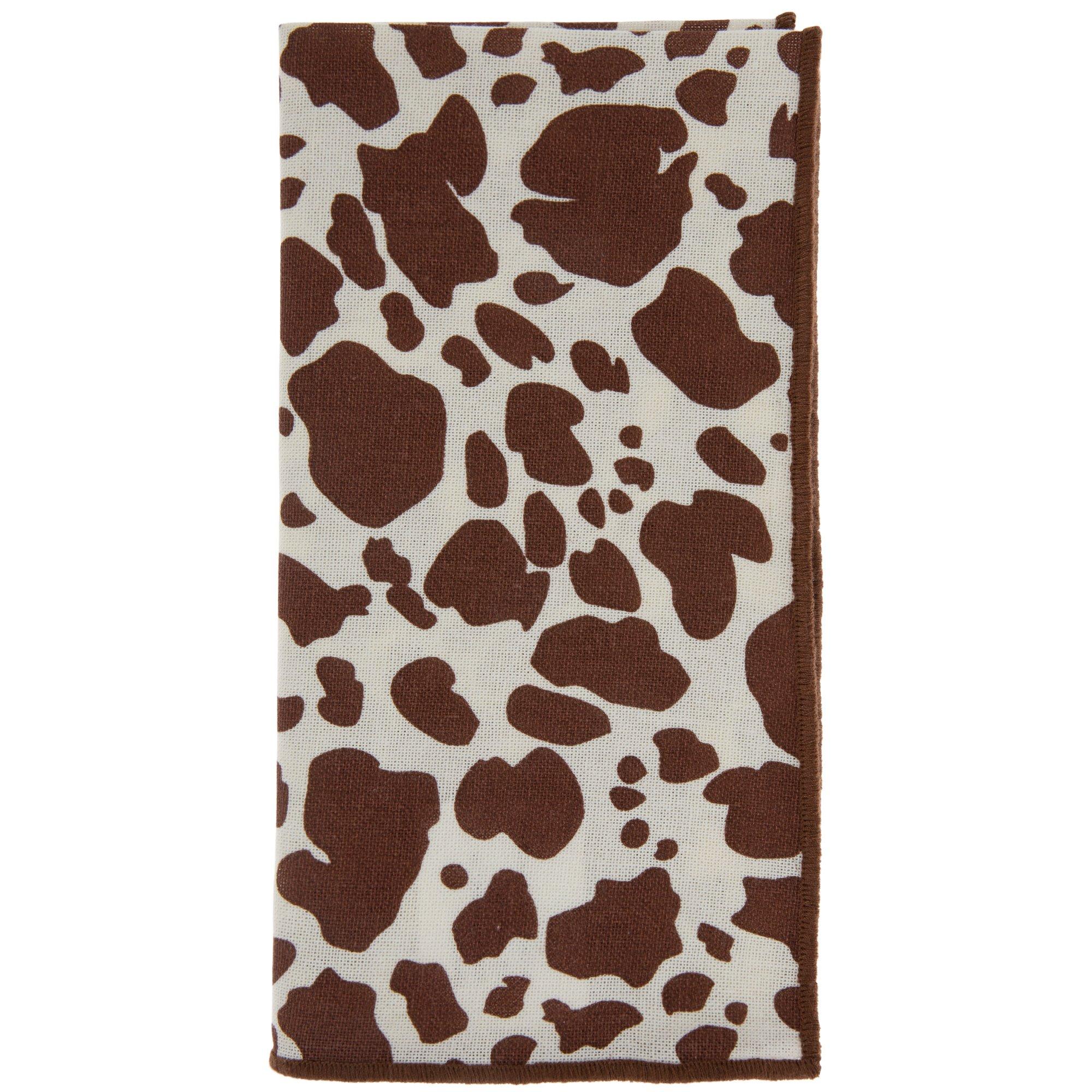 White & Brown Cow Print Cloth Napkins | Hobby Lobby | 2601680