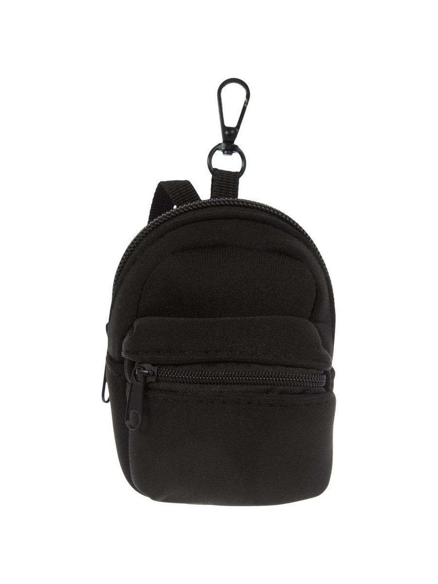 black mini backpack coin keychain Black Mini Backpack Keychain