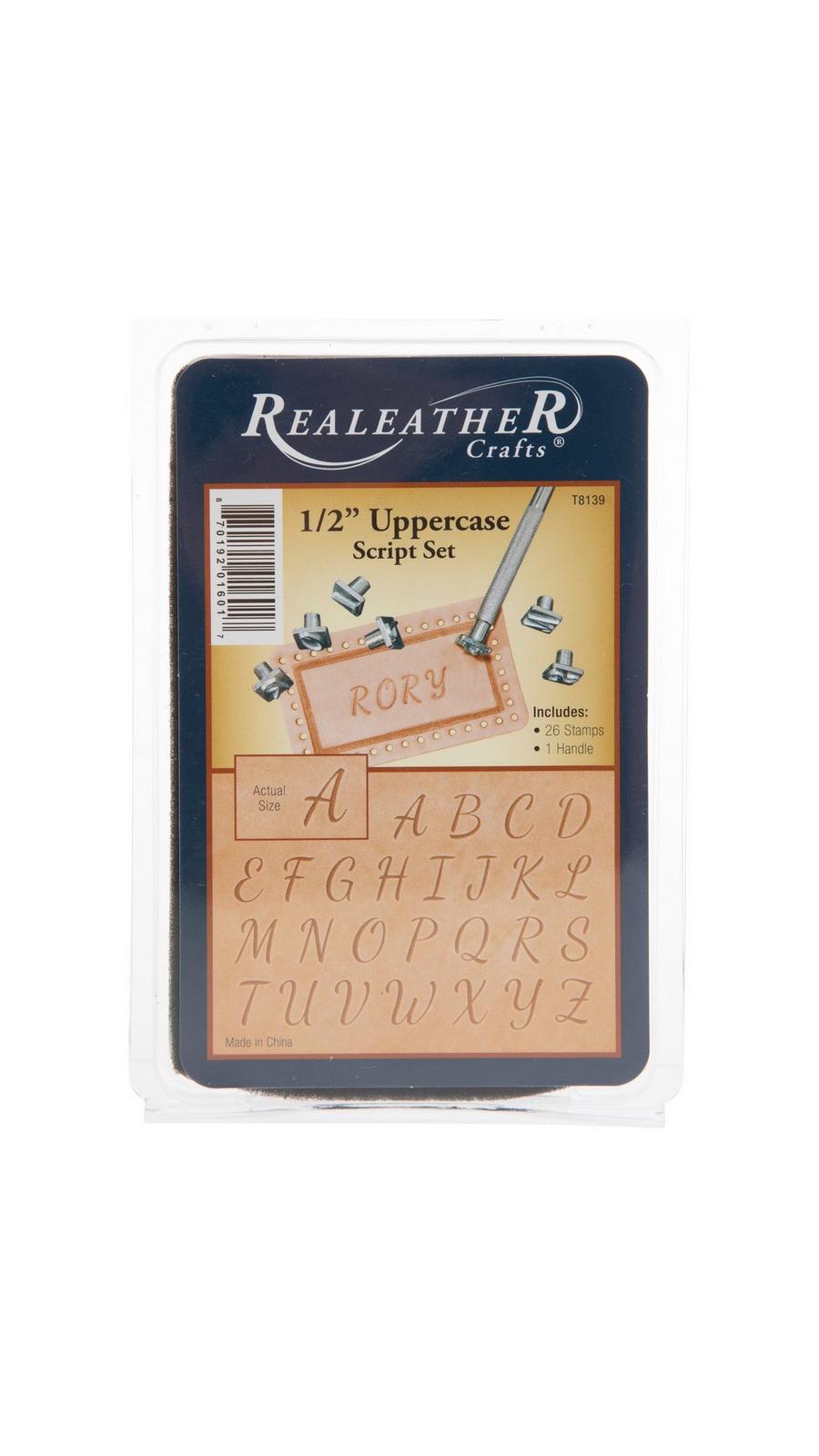 Uppercase Script & Number Stamp Set - 1/2