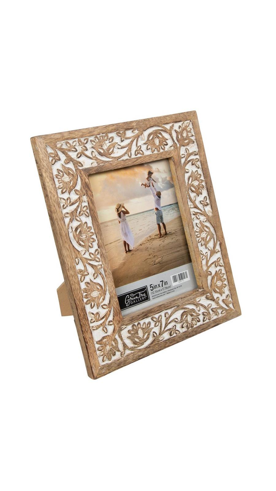 White Washed Floral Wood Picture Frame | Hobby Lobby | 2605772