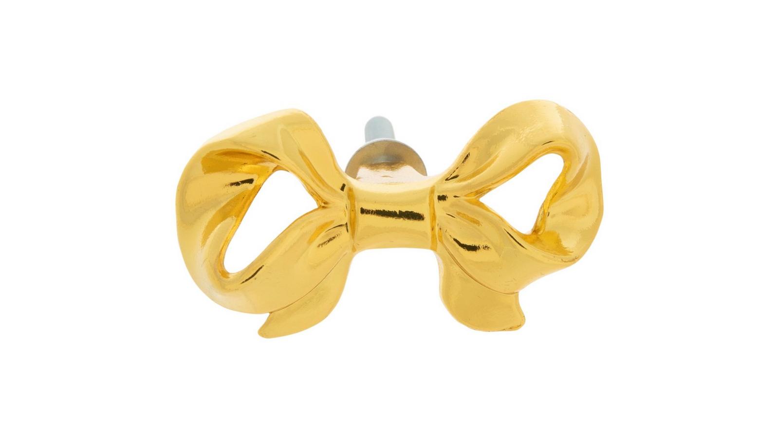 Gold Bow Metal Knob