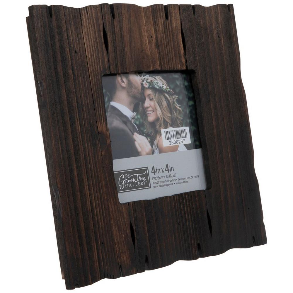 Dark Brown Wood Slats Picture Frame - 4