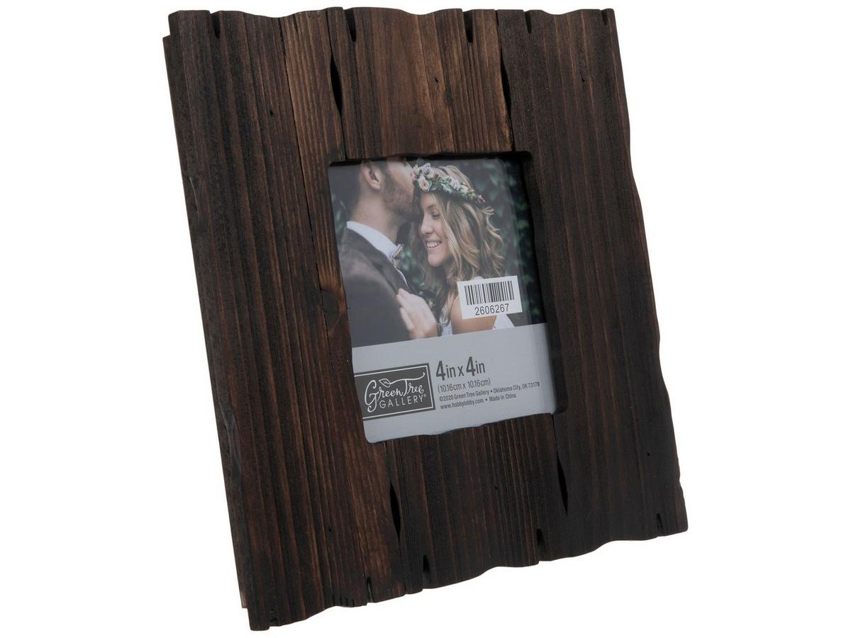 Dark Brown Wood Slats Picture Frame - 4