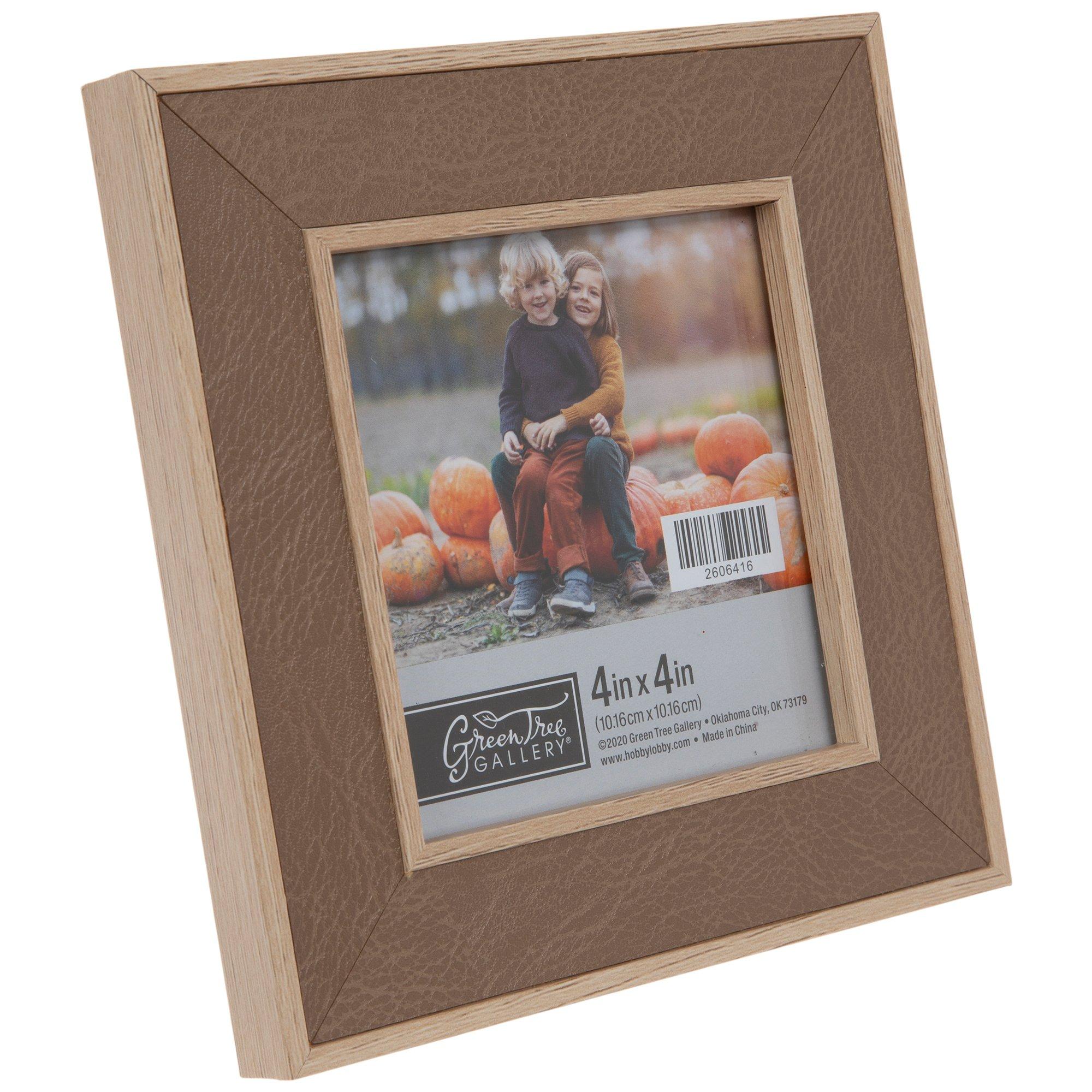 Brown Faux Leather Picture Frame - 4