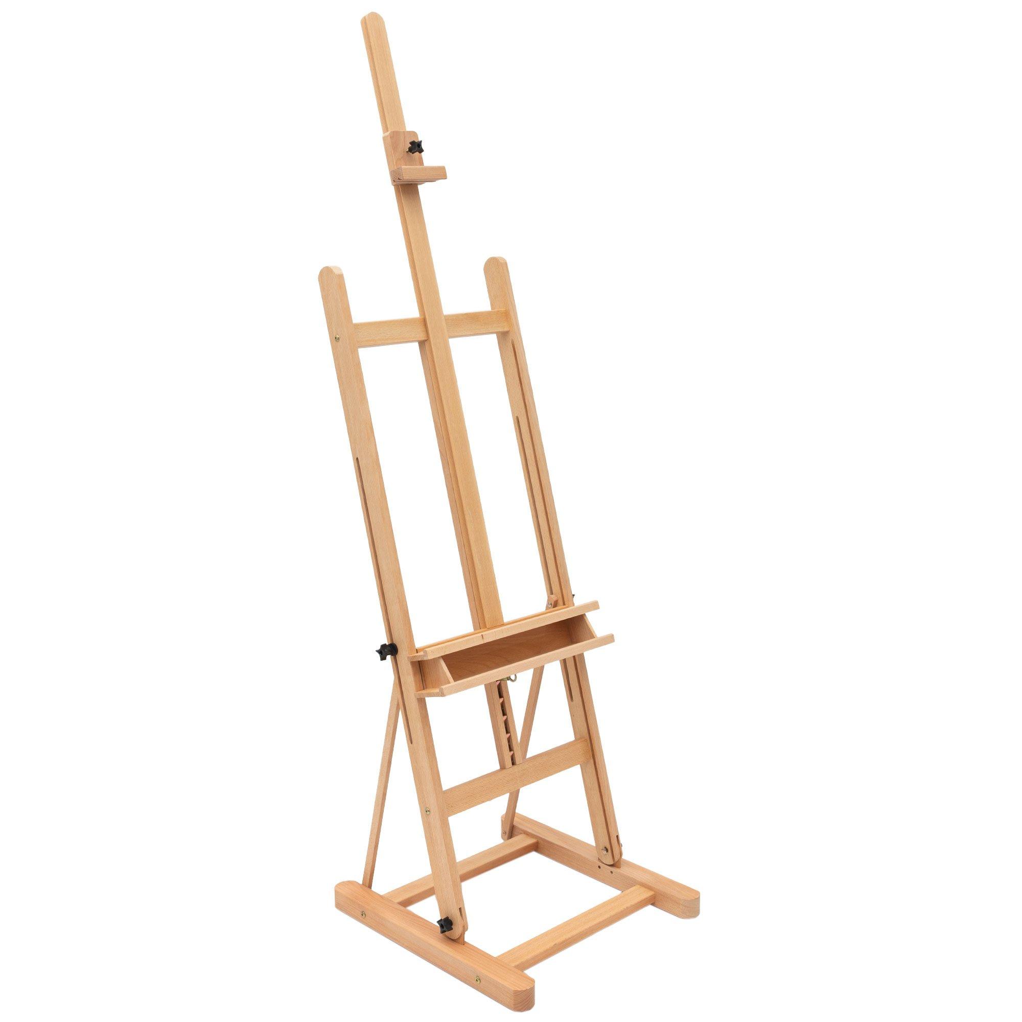 Creative Mark Carolina Wooden H-Frame Artist Studio Floor Easel -  LightWeight Art Easel with Adjustable Angle for Travel Painting - Ideal for  Drawing