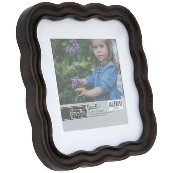 Scalloped Wood Picture Frame - 5" x 5"