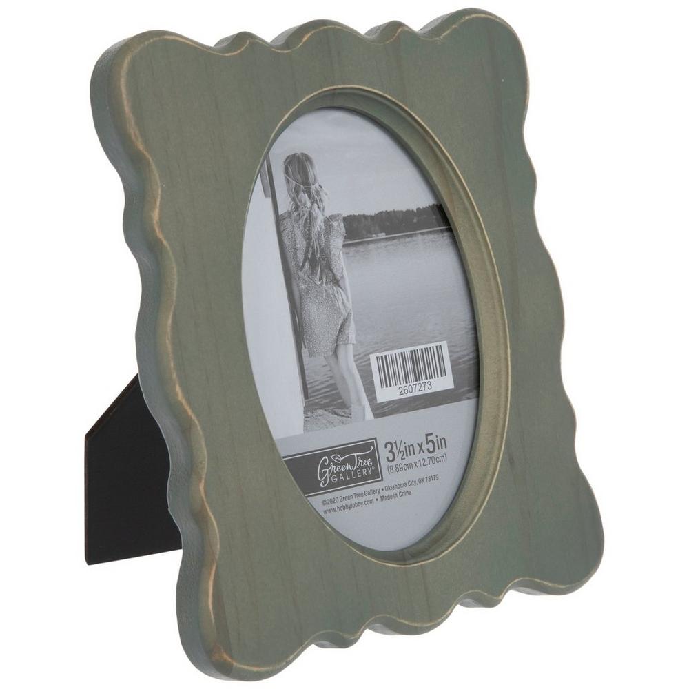 Green Ornate Picture Frame - 3 1/2 x 5