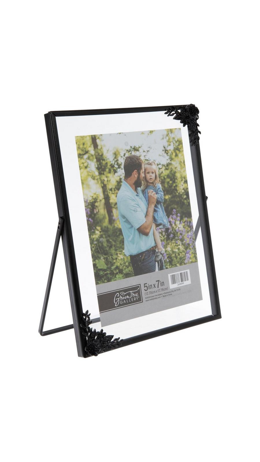 Black Floral Floating Picture Frame - 5