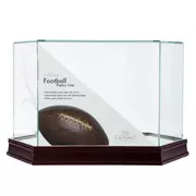 Medium Oak Glass & Mirrored Football Case