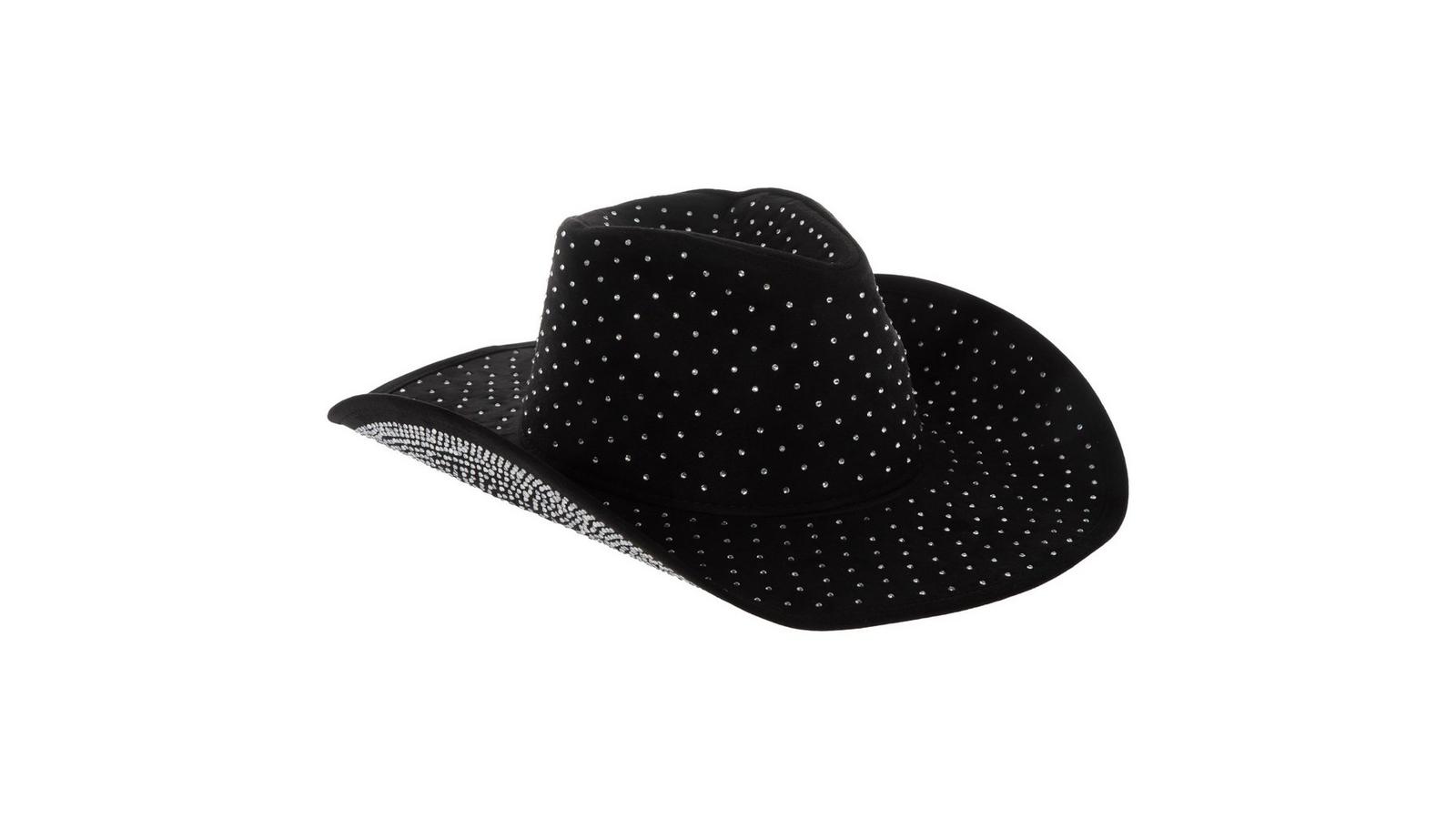 Beautiful Unique Black Jeweled Designer Cowboy Hat Rhinestone Embellishe… Baye Rhinestone Cowboy Hat – EastWestBoutique main image 4