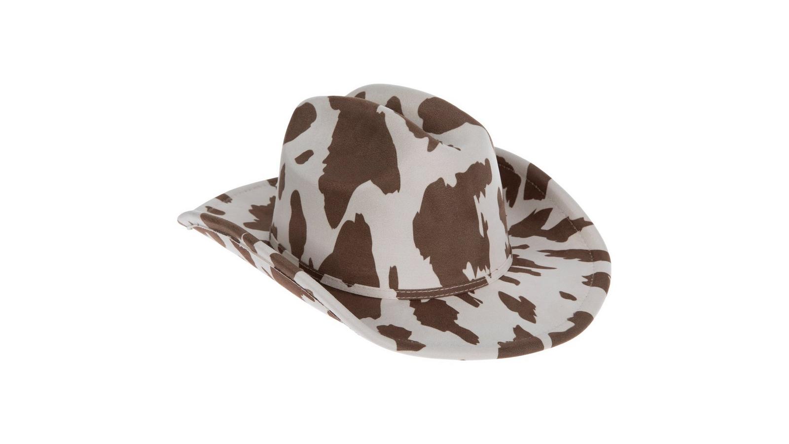 White & Brown Cow Print Cowboy Hat | Hobby Lobby | 2611556 display picture 2