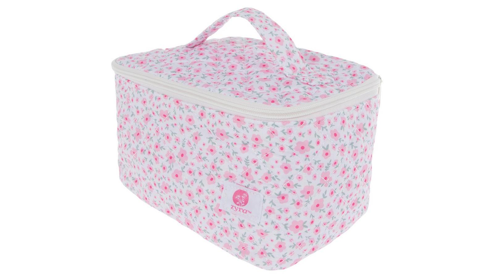 Pink & Green Floral Quilted Cosmetic Bag | Hobby Lobby | 2612844