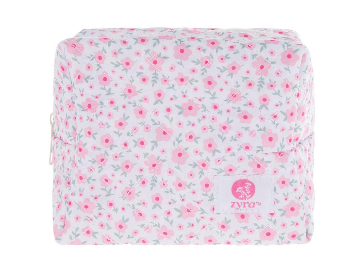 レプボカバー　REPBASE さくら Pink & Green Floral Quilted Cosmetic Pouch | Hobby Lobby | 2612851