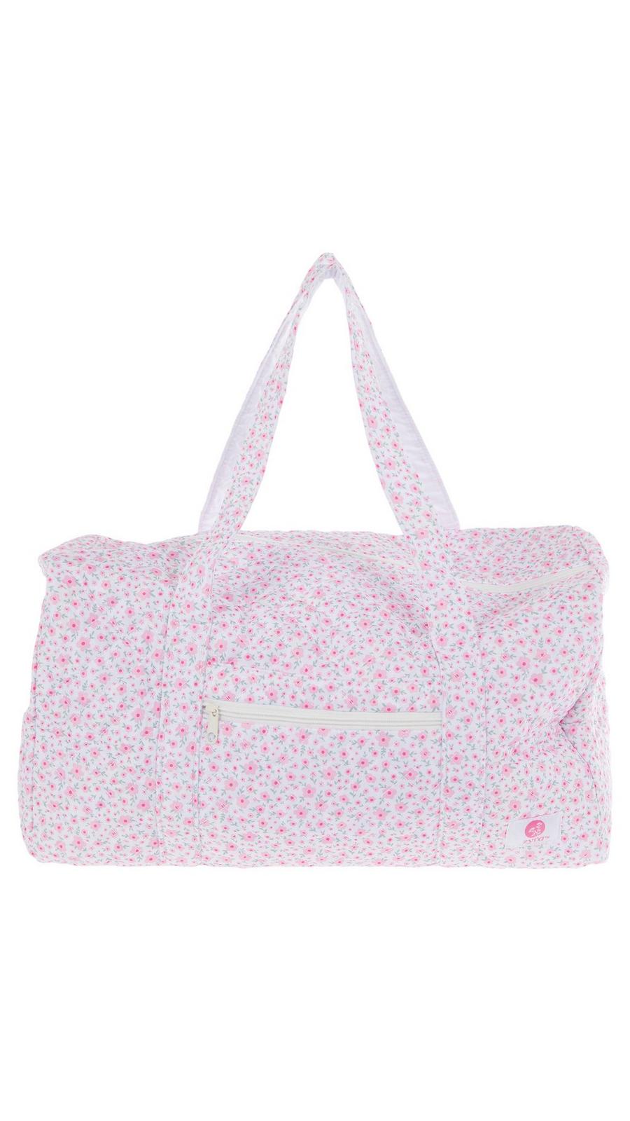 Pink & Green Floral Quilted Duffel Bag | Hobby Lobby | 2612877