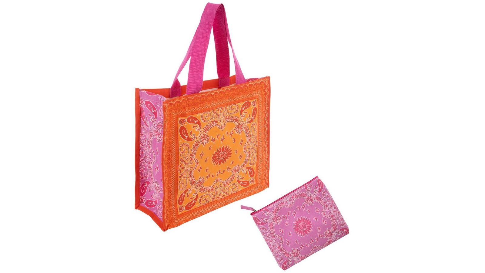 Orange & Pink Paisley Tote Bag & Pouch | Hobby Lobby | 2614568