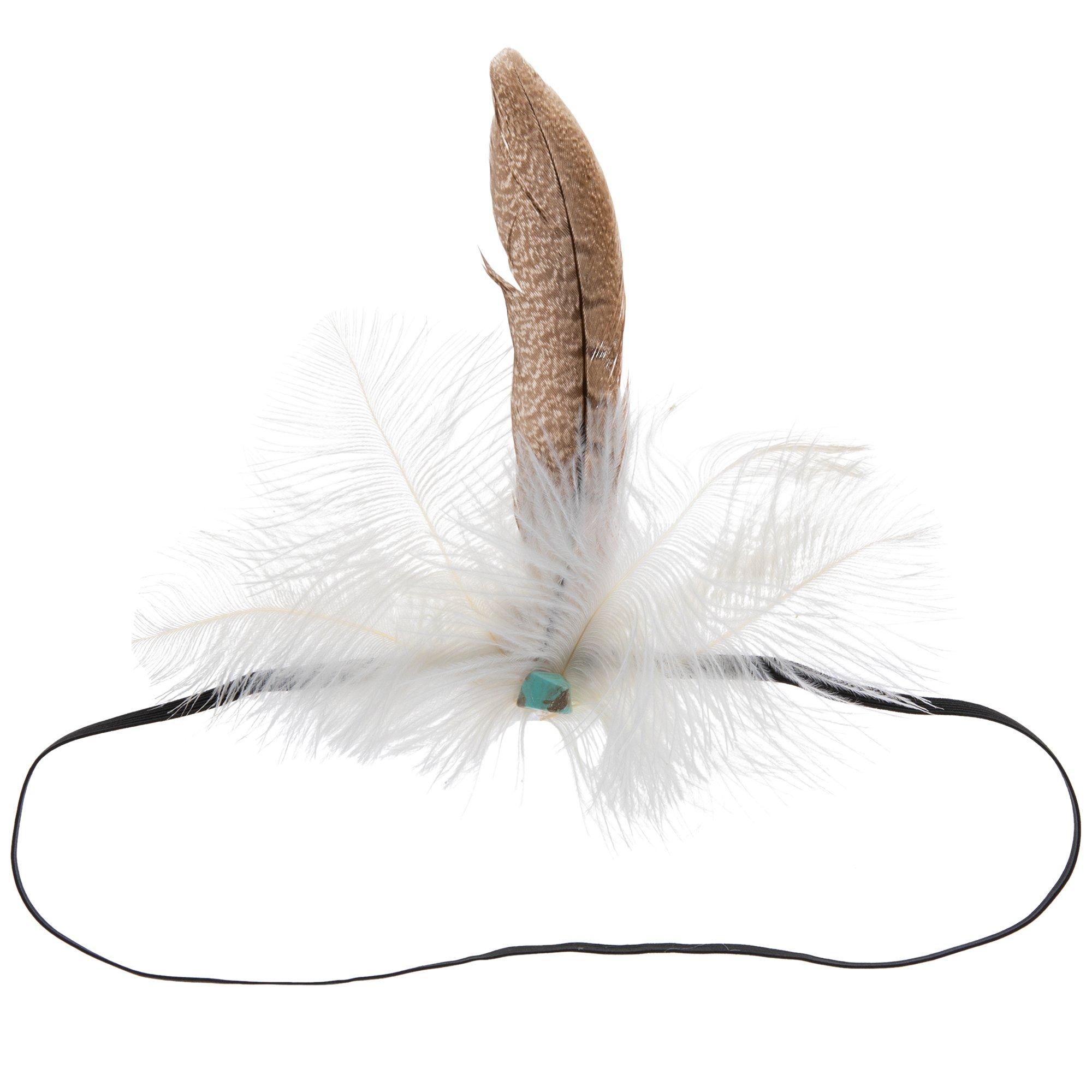White & Brown Feather Hat Accessory | Hobby Lobby | 2614758