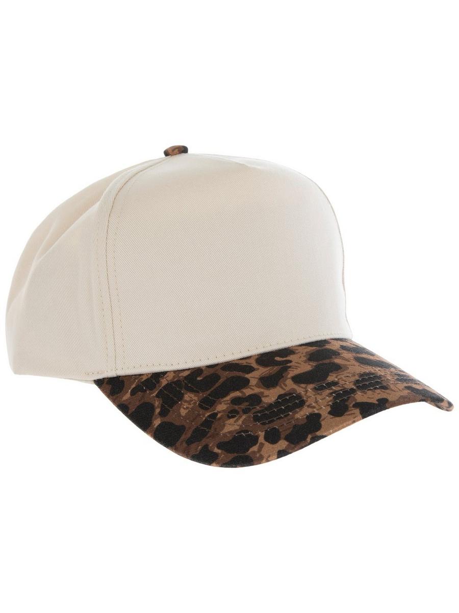 Cream Baseball Cap With Leopard Bill | Hobby Lobby | 2616431 display picture 1