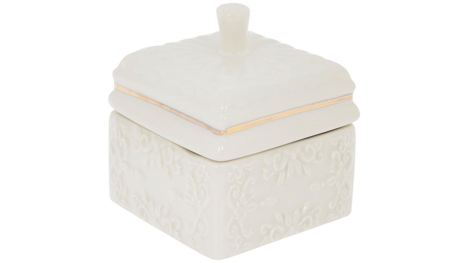 White & Gold Floral Trinket Dish | Hobby Lobby | 2617827