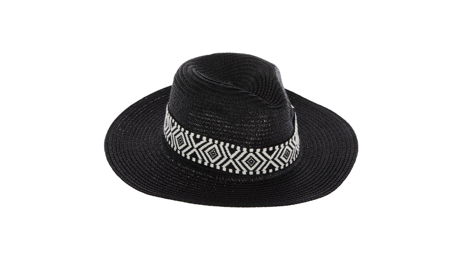 Black & Geometric Panama Hat | Hobby Lobby | 2618510 display picture 2