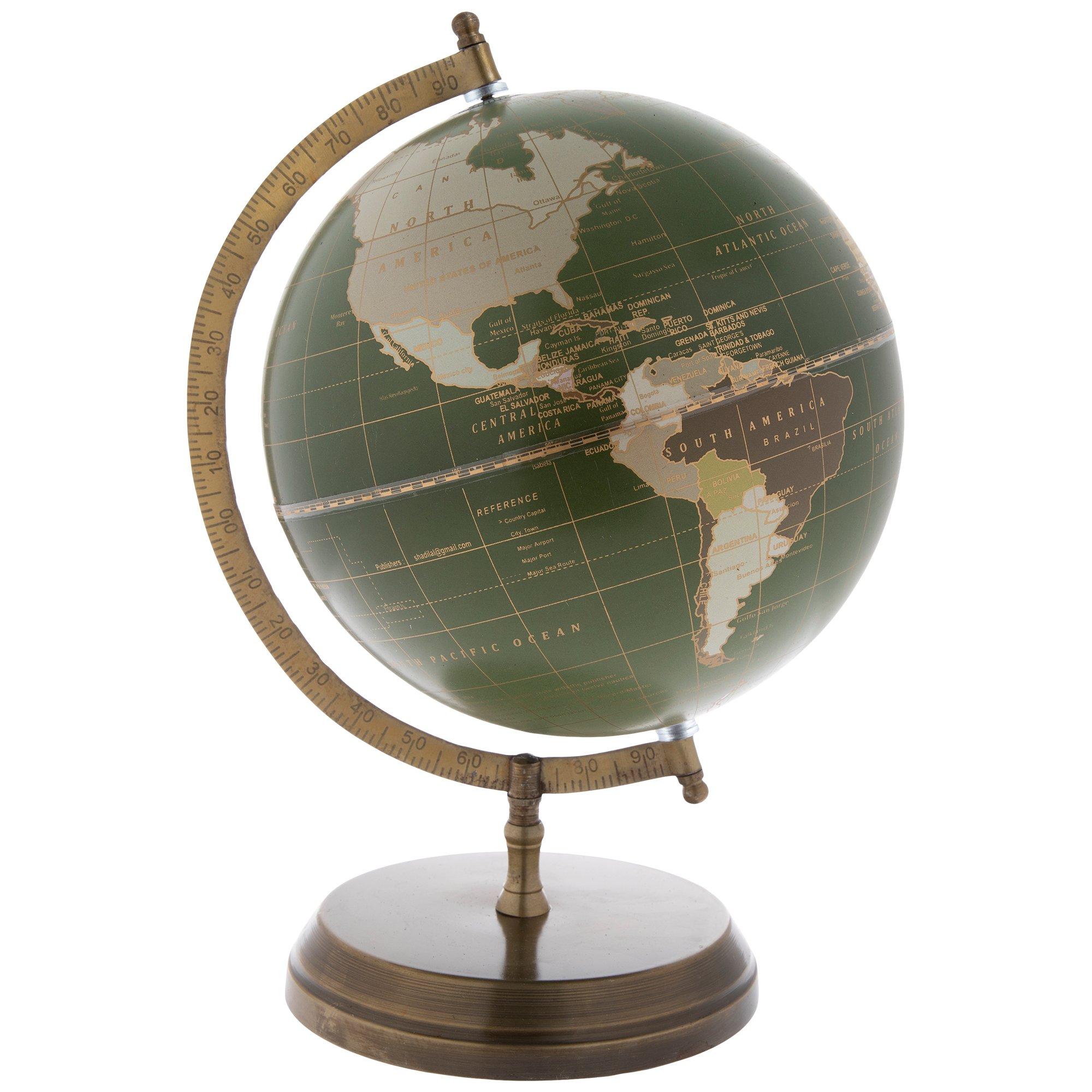 Green Globe With Gold Base view 1