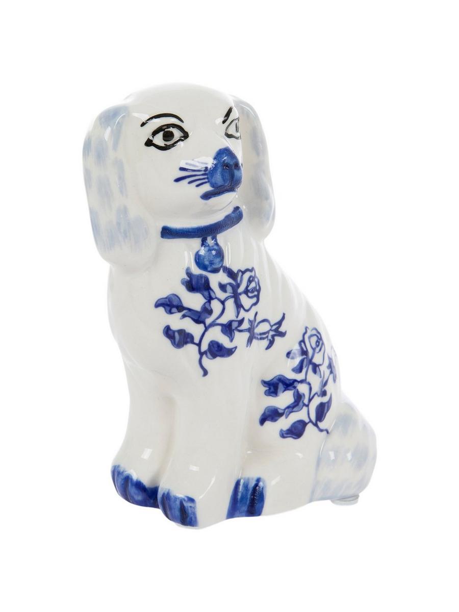 Blue Chinoiserie Ceramic Dog Figurine | Hobby Lobby | 2621563