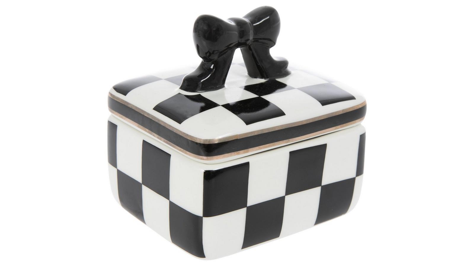 Checkered Black Bow Trinket Box | Hobby Lobby | 2621589