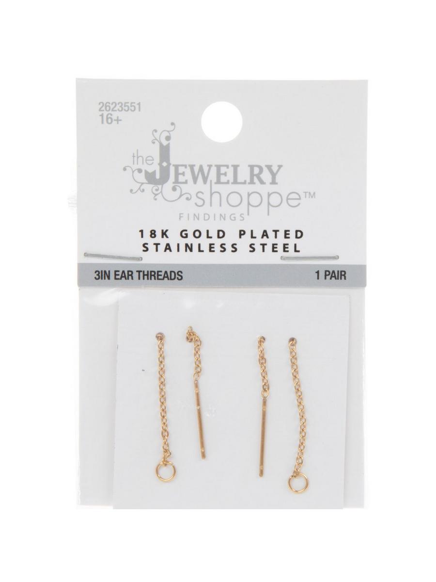 18K Gold Plated Ear Threads | Hobby Lobby | 2623551
