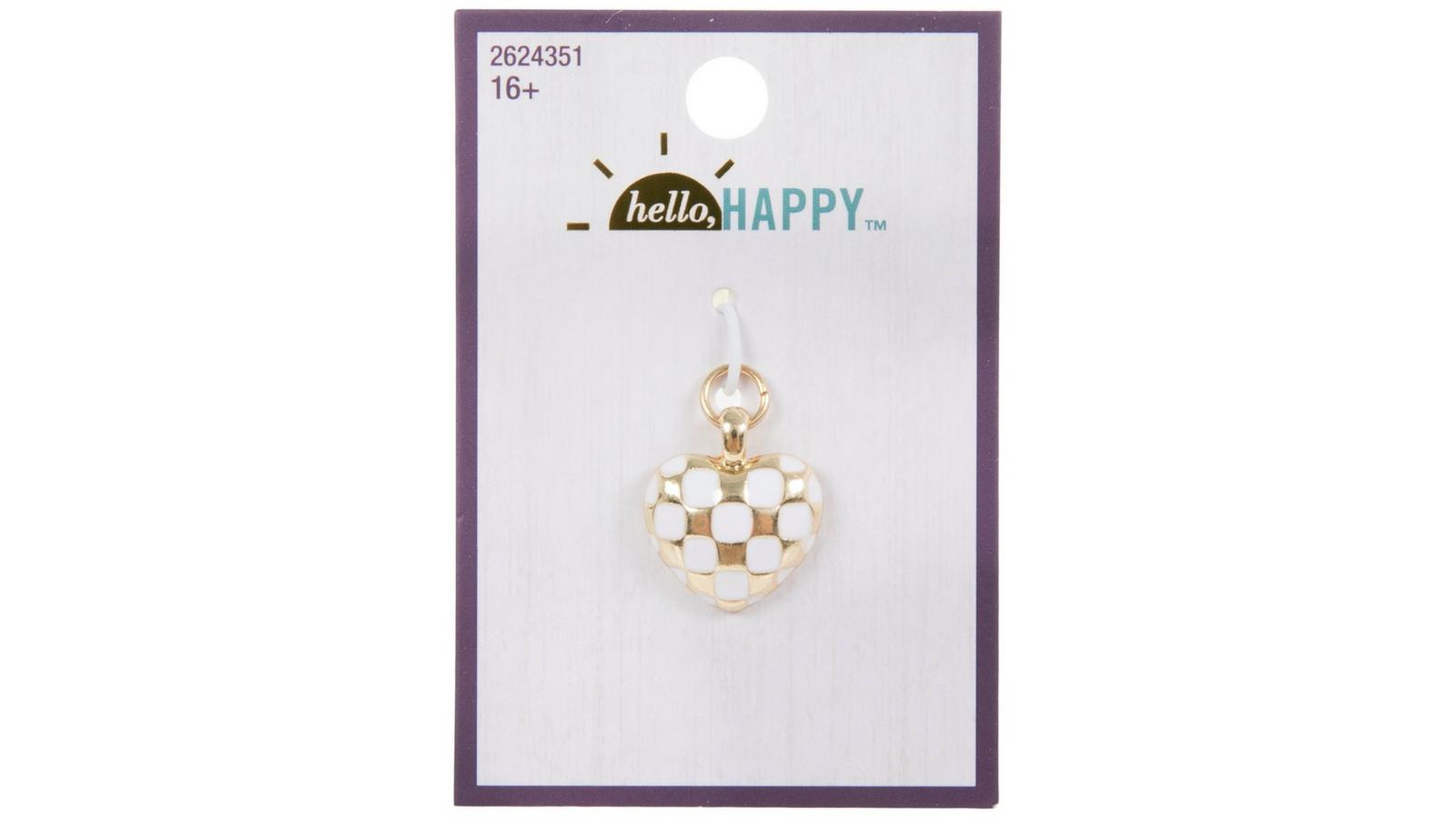 Checkered Heart Charm | Hobby Lobby | 2624351