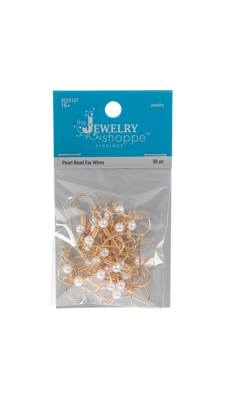 18K Gold & Plastic Pearl Ear Wires | Hobby Lobby | 2625127